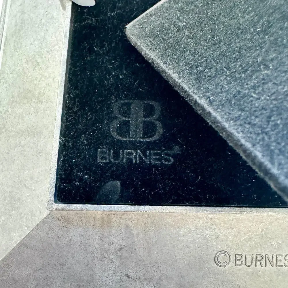 Burnes Boston Vintage 1992 Picture Frame Hammered Pewter Square‎ 3